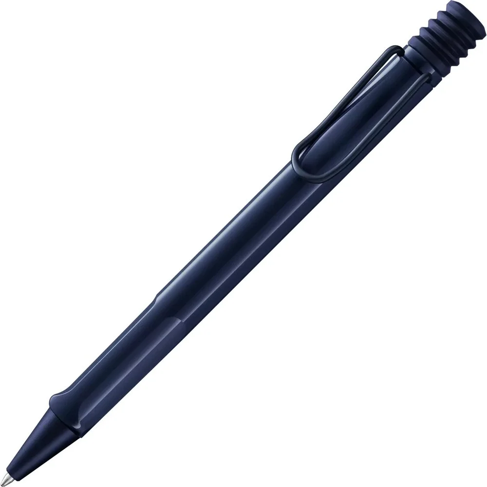 Vintage Lamy Safari Ballpoint Pen Blue‎ w Black Clip Ergonomic Grip German Made